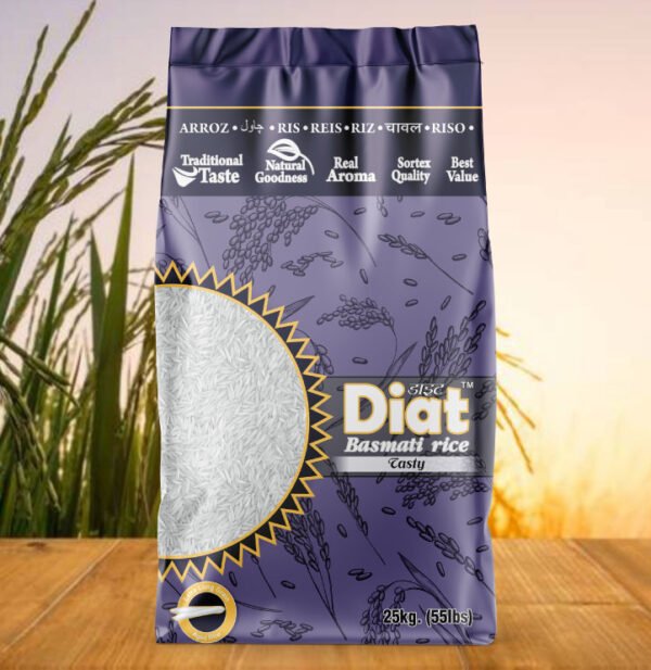 Diat Brown Basmati Rice - 100% Unpolished Rice with Bran Layer - High in Fiber